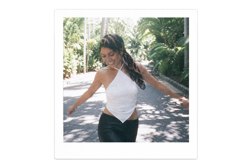 Eclipse Silk Halter Blanc
