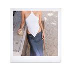 Eclipse Silk Halter Blanc