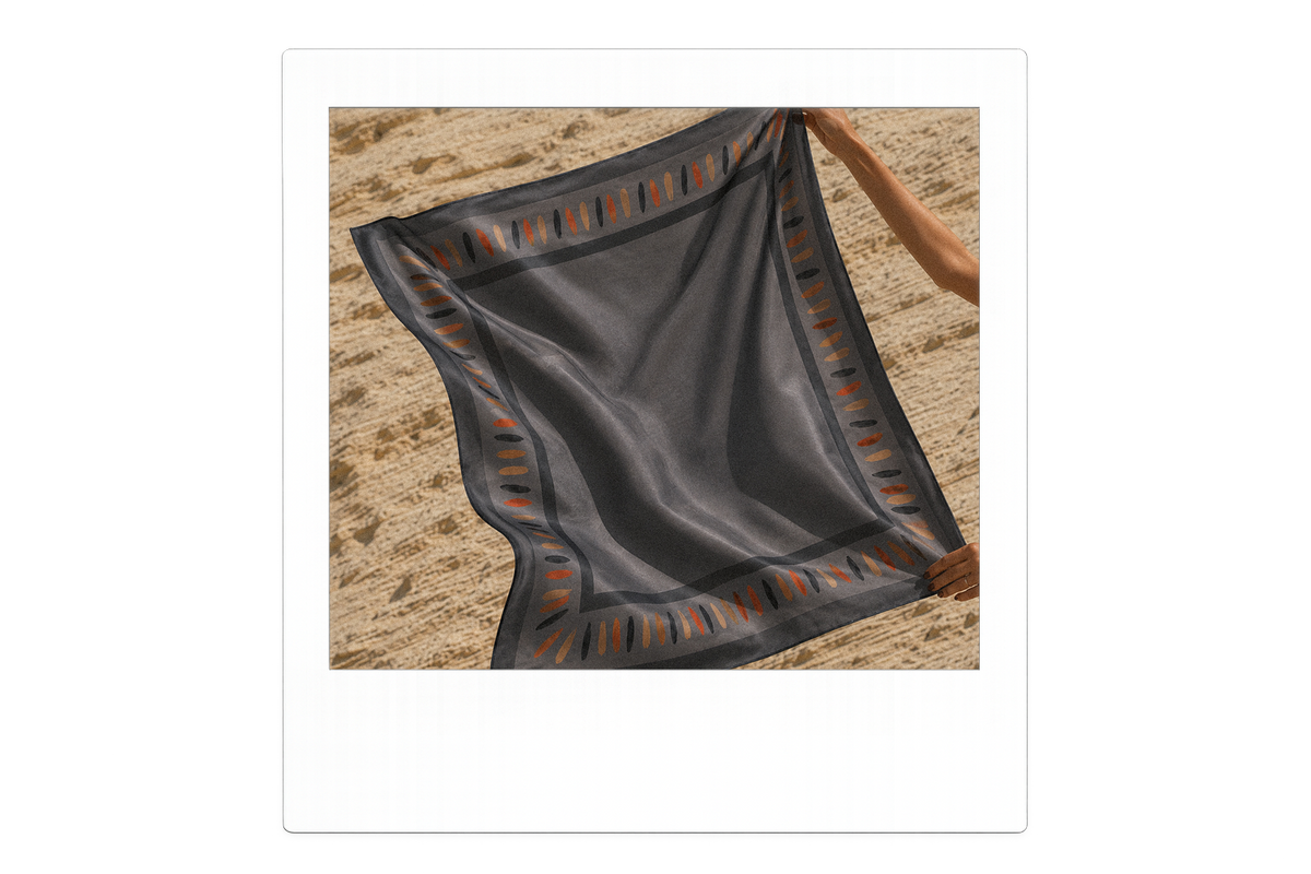 Solstice Silk Scarf Basalt