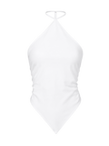 Eclipse Silk Halter Blanc