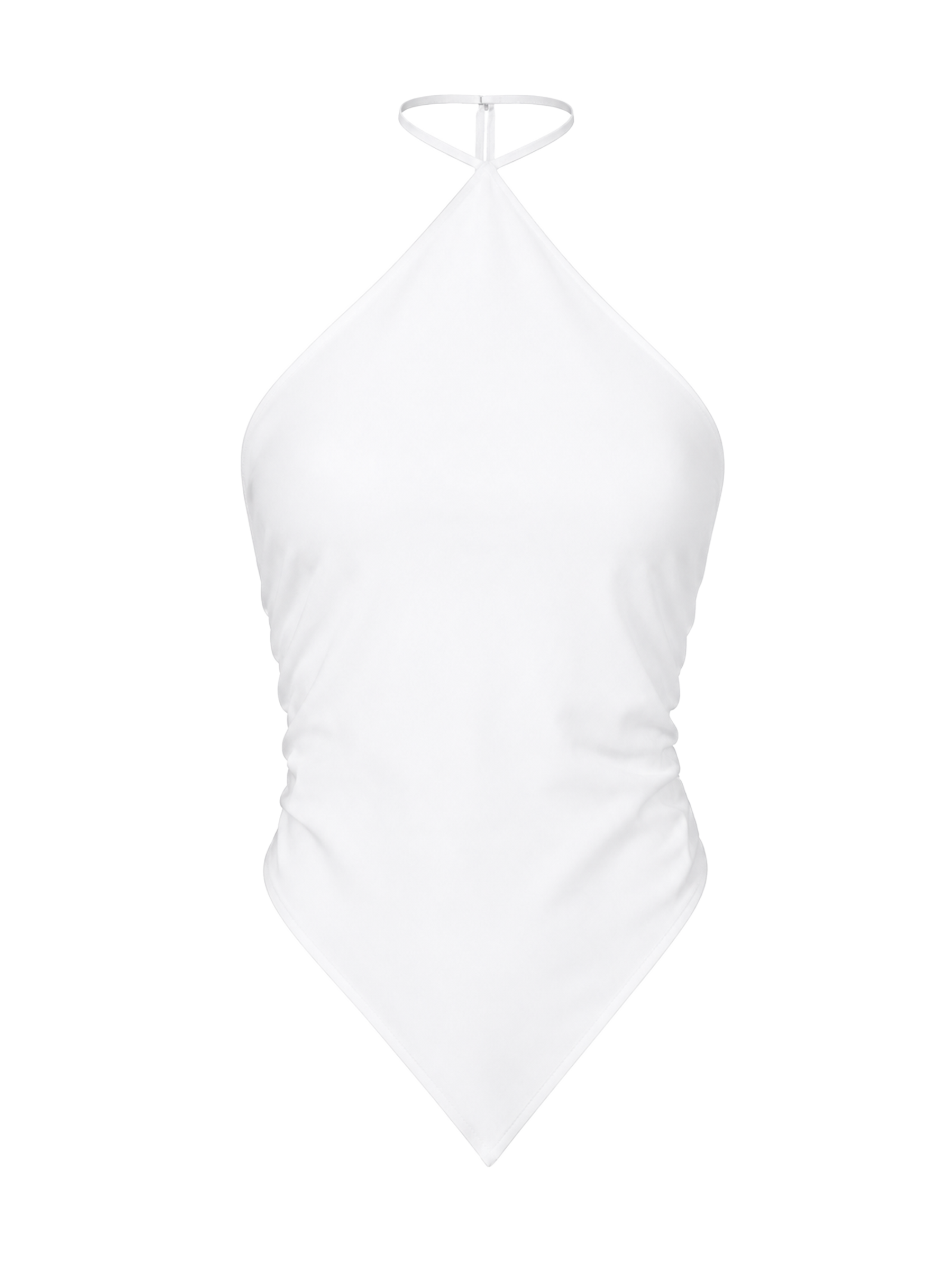 Eclipse Silk Halter Blanc