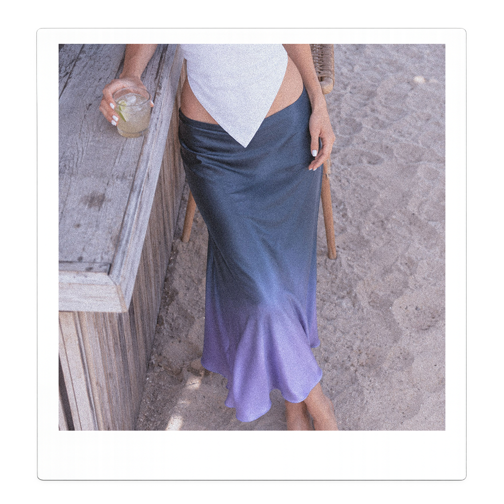Groove Silk Midi Skirt Crown