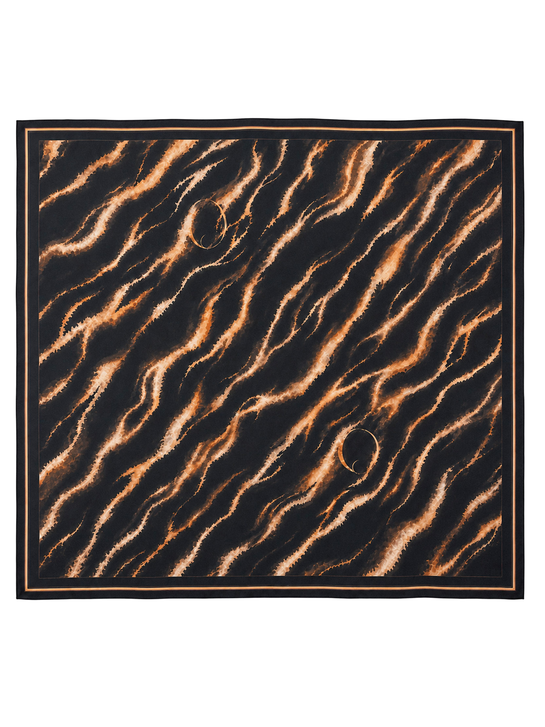 Solstice Silk Scarf Amber Fauna
