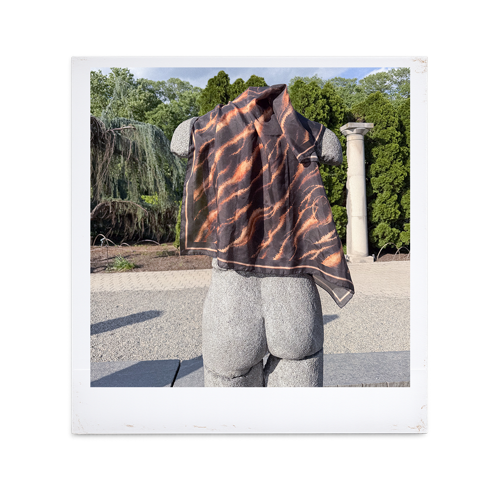 Solstice Silk Scarf Amber Fauna